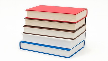 Stack of books with different colored covers