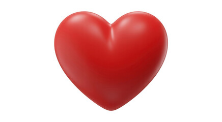 Red heart shaped balloon Valentine's Day love symbol isolated on a transparent background