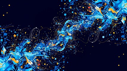 abstract fiber optics background with lots of light spots