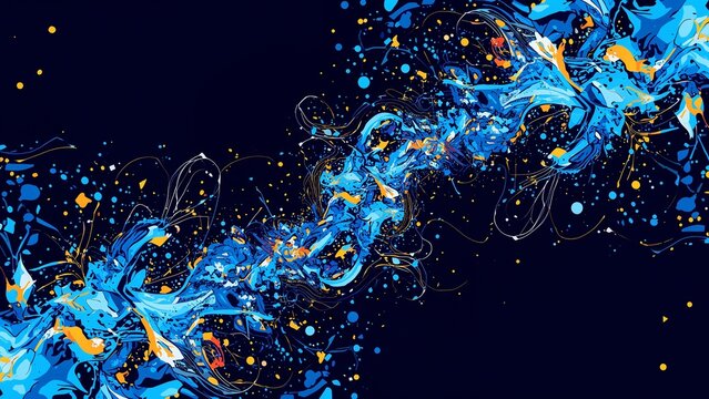 abstract fiber optics background with lots of light spots - Powered by Adobe