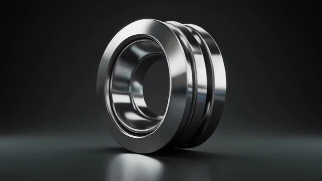 Rotating metallic generator with smooth reflection animation