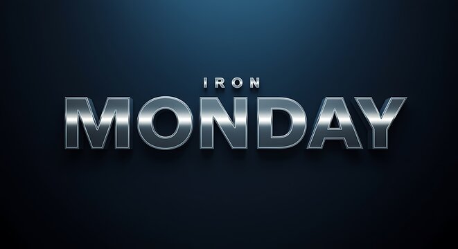 Iron Monday Text Design - Powered by Adobe