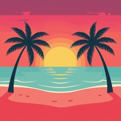 palm trees on the beach