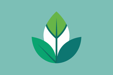 Minimalist Organic Leaf Icon Representing Nature and Sustainability