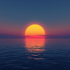 sunset in the sea