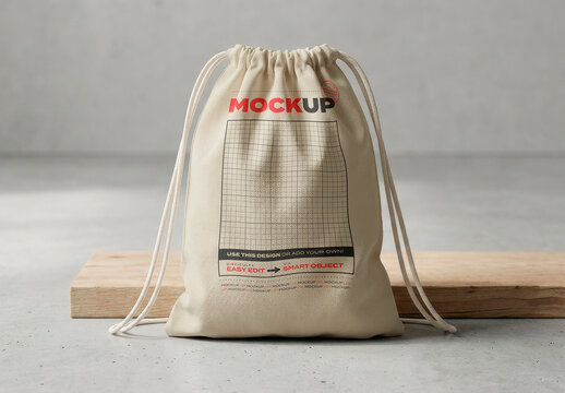 Backpack with Chords Mockup