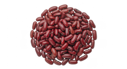 Red kidney beans legumes food ingredient isolated on a transparent background