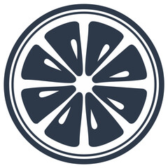 Obraz premium Vector illustration of a stylized citrus fruit segment, modern graphic design element