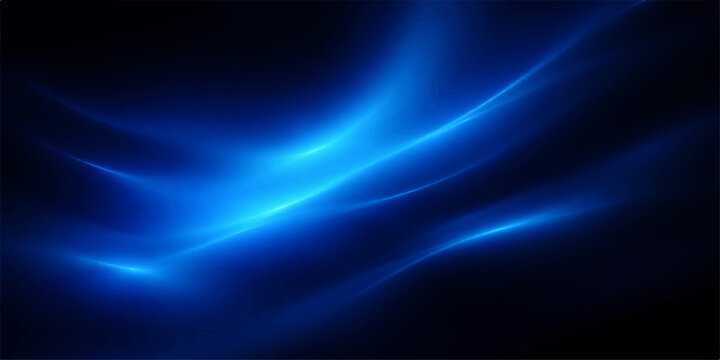 Abstract blue motion design background featuring dark wave lines and glowing energy rays in a digital space illustration with light beams and plasma textures