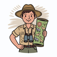 Safari Guide Holding Map