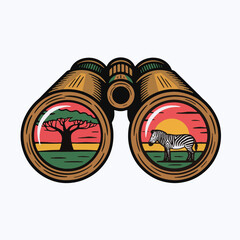 Safari Binoculars View