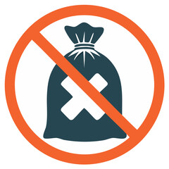 Prohibition Sign Against Waste Disposal Representing Waste Management Regulations