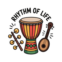 Traditional Drum and Instruments