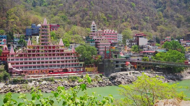 Tera Manzil Temple and Laxman Jhula, Rishikesh