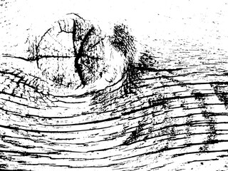 Rustic grunge texture with grain and stains. Abstract noise background. PNG graphic illustration with transparent background.