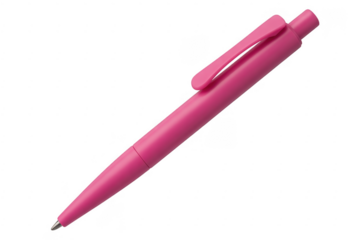 Pink pen writing instrument office isolated on a transparent background