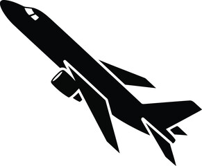 Airplane flying high in the sky