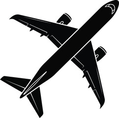 Commercial airplane flying high in the sky