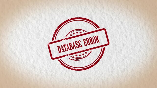 DATABASE ERROR stamp style word