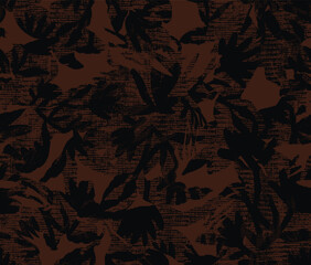 hand drawn abstract botanical floral brush strokes seamless pattern design for fashion textiles pattern masculine layered geo floral watercolor textured with animal skin textures mixed patterns digita