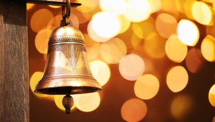 Obraz premium Vintage Bell With Warm Bokeh