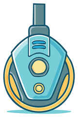 Cute Cartoon Pulley Wheel Mechanism Vector Illustration