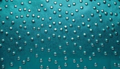 Foil Dimple Texture With Soft Gloss Dots On Teal Full Bleed Backdrop