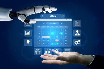 AI managing 2026 schedules and business calendars, automating event planning and optimizing productivity across organizational workflows Parse