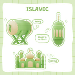 Islamic Mosque and Lantern Icon