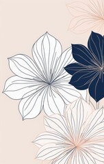 abstract flowers on soft pink background copyspace concept of home decor, beauty, fashion.