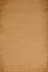 Aged notebook paper with rustic stains texture