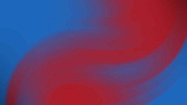 Animation background with a looping red and blue gradient design element on a white base