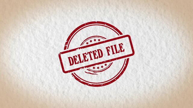 DELETED FILE stamp style word