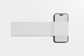 Social Media Carousel Mockup on Smartphone with Blank Folded Paper for Digital Branding Presentation