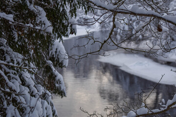 river in winter