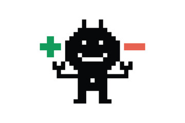 Obraz premium Cartoon robot robotic or ai humanoid cyborg business enginner automation with bot,toy,artificial intelligence,pixel,8 bit,cute pastel background.
