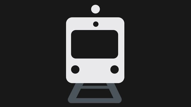 Rail Transport Icon: A minimalist icon of a train represents the essence of modern rail transport, perfect for visual communication across various platforms.