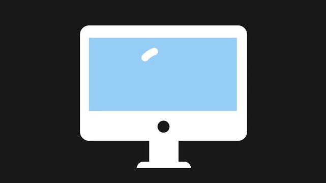 Minimalist Monitor: An iconic illustration of a modern computer monitor. This simple yet impactful image.