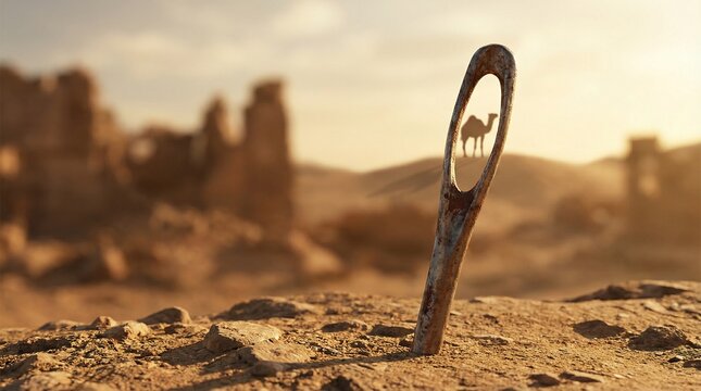 A camel through the eye of a needle
