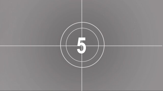 Seconds Classic Style SMPTE Countdown Animation.4k video