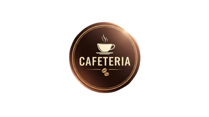 Cafeteria logo isolated on transparent background
