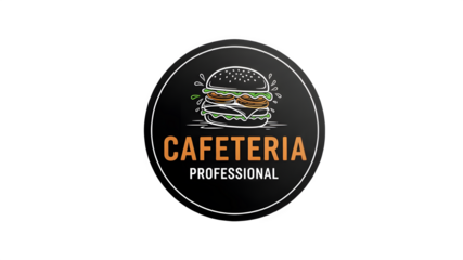 Cafeteria professional logo isolated on transparent background