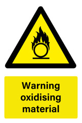 Warning oxidiising material
