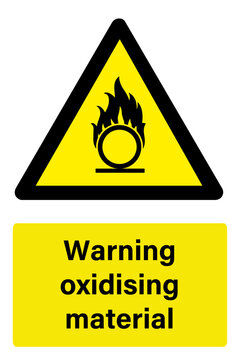 Warning oxidiising material
