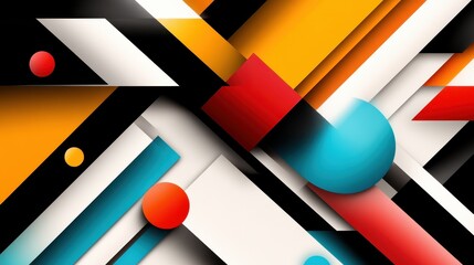 An engaging abstract composition featuring geometric shapes and bold colors, reflecting modern artistic expression, creativity, and emotional resonance in contemporary design.