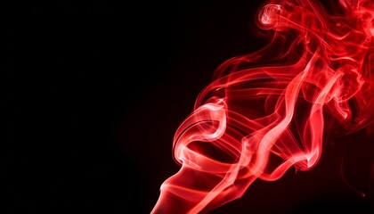 Fototapeta premium Red Smoke On Black Background Horror Sky Background Fantasy Style
