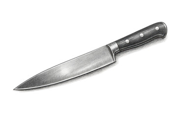 Fototapeta premium A Sharp Kitchen Knife Illustration with a transparent background image.