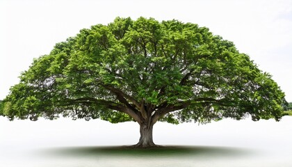 Obraz premium Full Lush Tree Against White