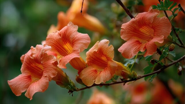 Campsis is a genus of woody leaf shedding vines in the Bignoniaceae family