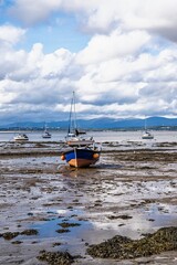Fototapeta premium Forth Estuary over Blackness Castle, Blackness, Scotland, UK